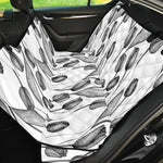 Black And White Tulip Pattern Print Pet Car Back Seat Cover
