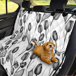 Black And White Tulip Pattern Print Pet Car Back Seat Cover