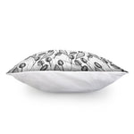 Black And White Tulip Pattern Print Pillow Cover