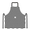 Black And White Tunnel Illusion Print Apron