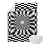 Black And White Tunnel Illusion Print Blanket