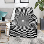 Black And White Tunnel Illusion Print Blanket