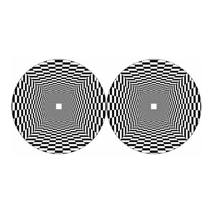 Black And White Tunnel Illusion Print Car Coasters