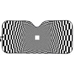 Black And White Tunnel Illusion Print Car Sun Shade