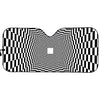 Black And White Tunnel Illusion Print Car Sun Shade