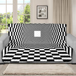 Black And White Tunnel Illusion Print Futon Protector