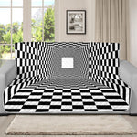 Black And White Tunnel Illusion Print Futon Protector