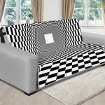 Black And White Tunnel Illusion Print Futon Protector