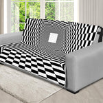 Black And White Tunnel Illusion Print Futon Protector