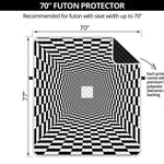 Black And White Tunnel Illusion Print Futon Protector