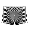 Black And White Tunnel Illusion Print Men's Boxer Briefs