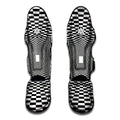 Black And White Tunnel Illusion Print Muay Thai Shin Guards