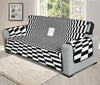 Black And White Tunnel Illusion Print Oversized Sofa Protector