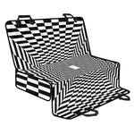 Black And White Tunnel Illusion Print Pet Car Back Seat Cover