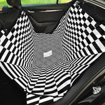 Black And White Tunnel Illusion Print Pet Car Back Seat Cover