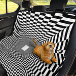 Black And White Tunnel Illusion Print Pet Car Back Seat Cover