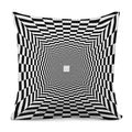Black And White Tunnel Illusion Print Pillow Cover