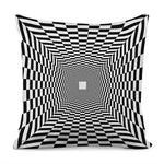 Black And White Tunnel Illusion Print Pillow Cover