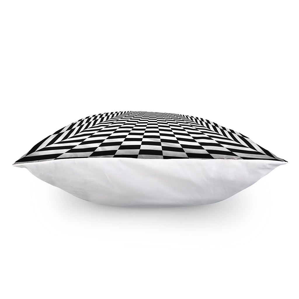 Black And White Tunnel Illusion Print Pillow Cover