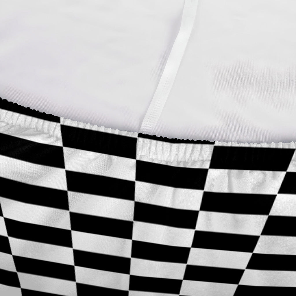 Black And White Tunnel Illusion Print Sofa Cover
