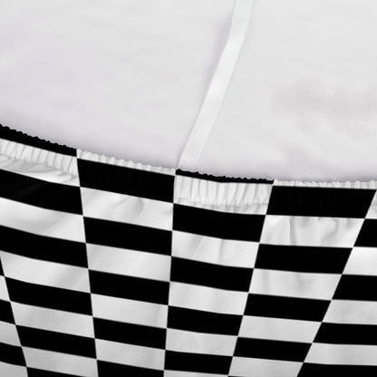 Black And White Tunnel Illusion Print Sofa Cover