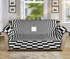 Black And White Tunnel Illusion Print Sofa Protector