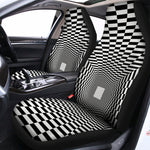 Black And White Tunnel Illusion Print Universal Fit Car Seat Covers