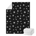 Black And White UFO Pattern Print Blanket