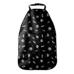Black And White UFO Pattern Print Car Seat Organizers