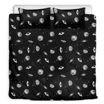 Black And White UFO Pattern Print Duvet Cover Bedding Set
