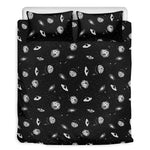 Black And White UFO Pattern Print Duvet Cover Bedding Set