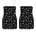 Black And White UFO Pattern Print Front Car Floor Mats