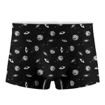 Black And White UFO Pattern Print Men's Boxer Briefs