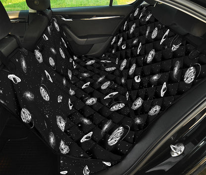 Black And White UFO Pattern Print Pet Car Back Seat Cover