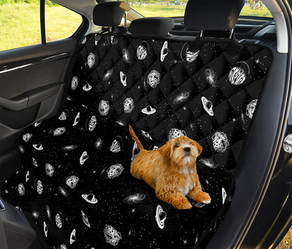 Black And White UFO Pattern Print Pet Car Back Seat Cover