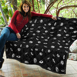 Black And White UFO Pattern Print Quilt