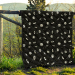 Black And White UFO Pattern Print Quilt