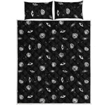 Black And White UFO Pattern Print Quilt Bed Set