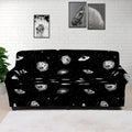 Black And White UFO Pattern Print Sofa Cover