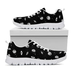 Black And White UFO Pattern Print White Sneakers