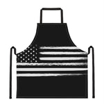 Black And White USA Flag Print Apron