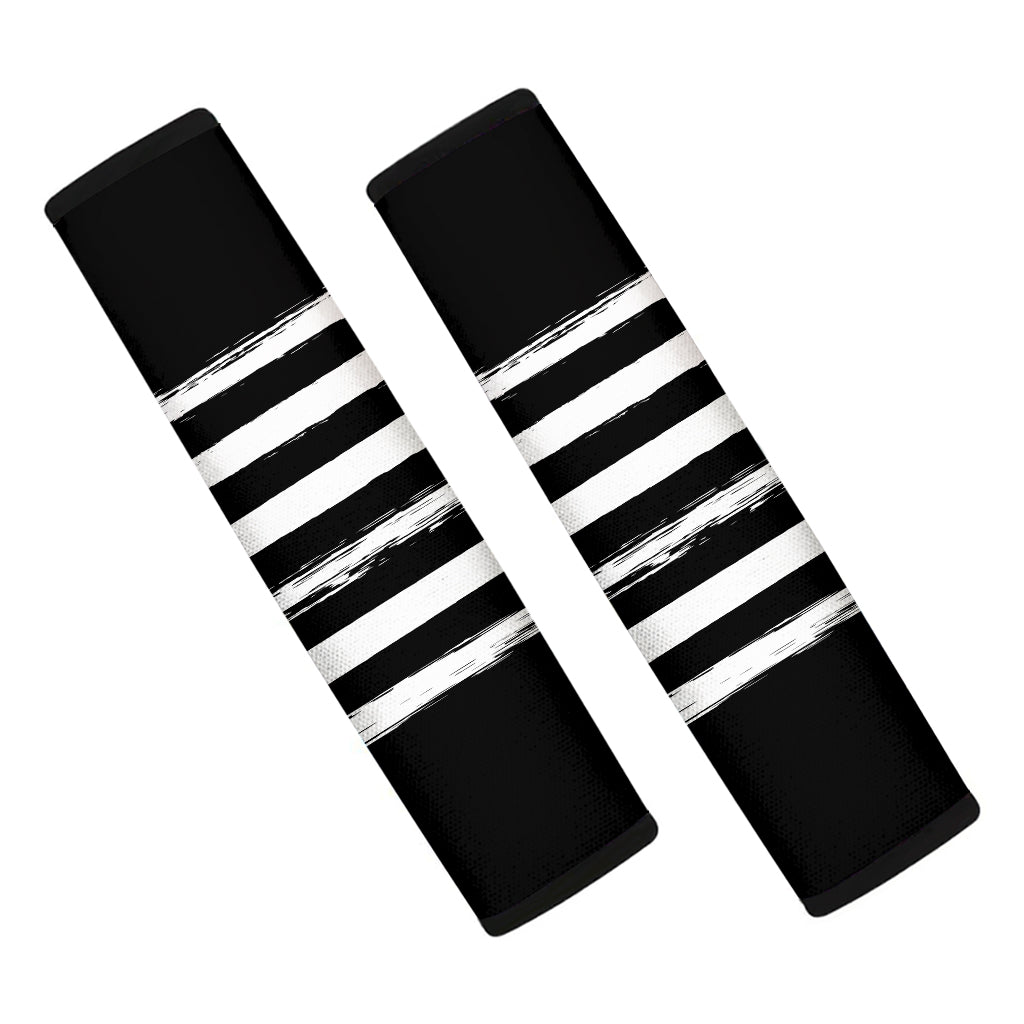 Black And White USA Flag Print Car Seat Belt Covers