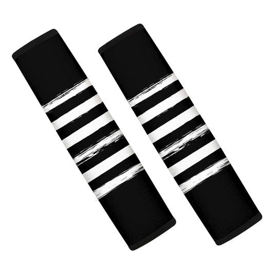 Black And White USA Flag Print Car Seat Belt Covers
