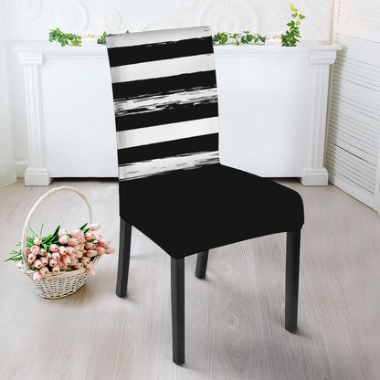 Black And White USA Flag Print Dining Chair Slipcover