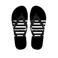 Black And White USA Flag Print Flip Flops