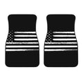 Black And White USA Flag Print Front Car Floor Mats