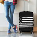Black And White USA Flag Print Luggage Cover