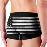 Black And White USA Flag Print Men's Boxer Briefs