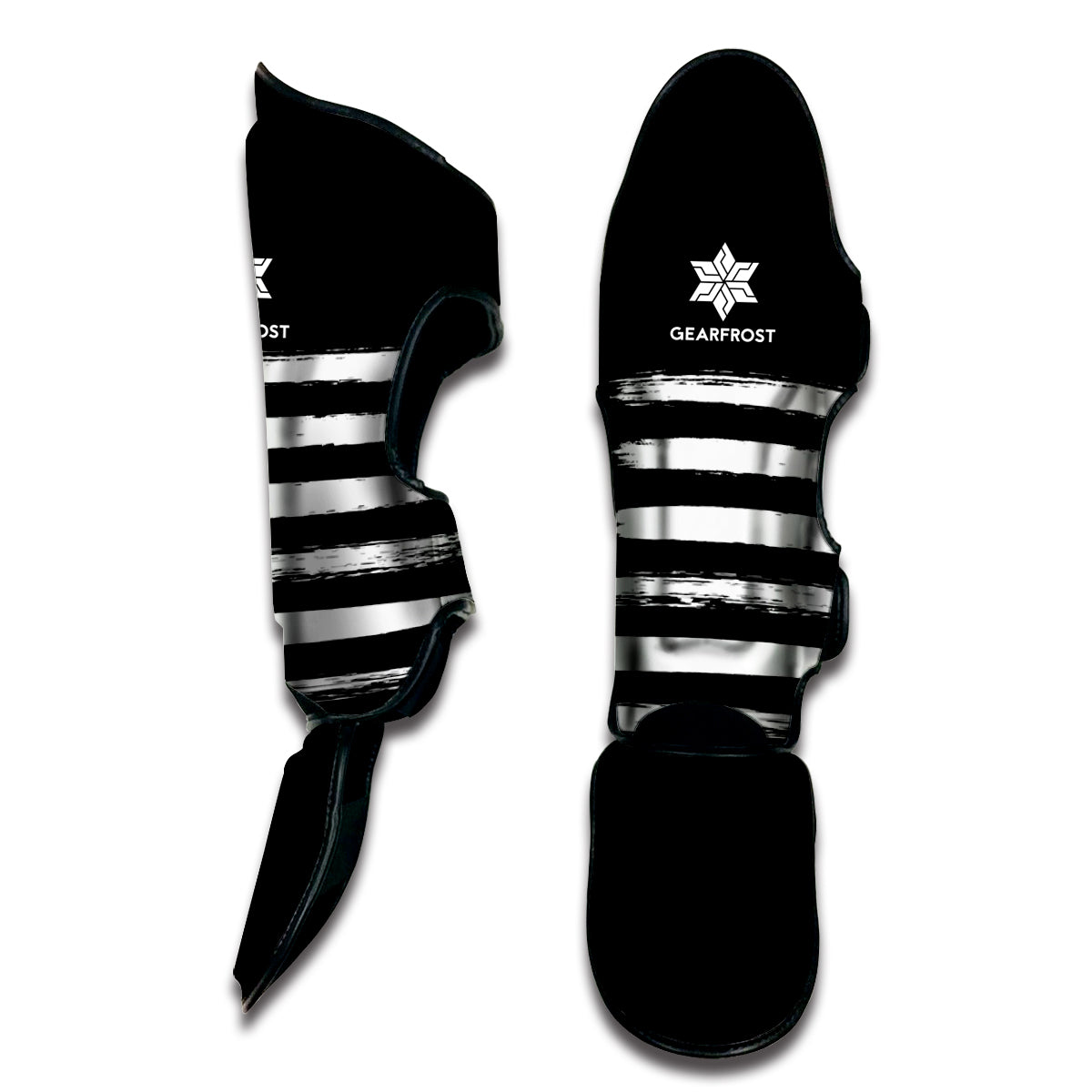 Black And White USA Flag Print Muay Thai Shin Guard