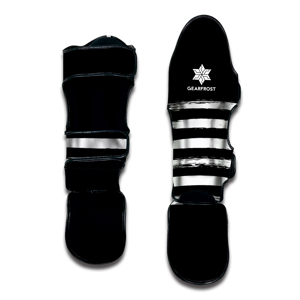 Black And White USA Flag Print Muay Thai Shin Guard